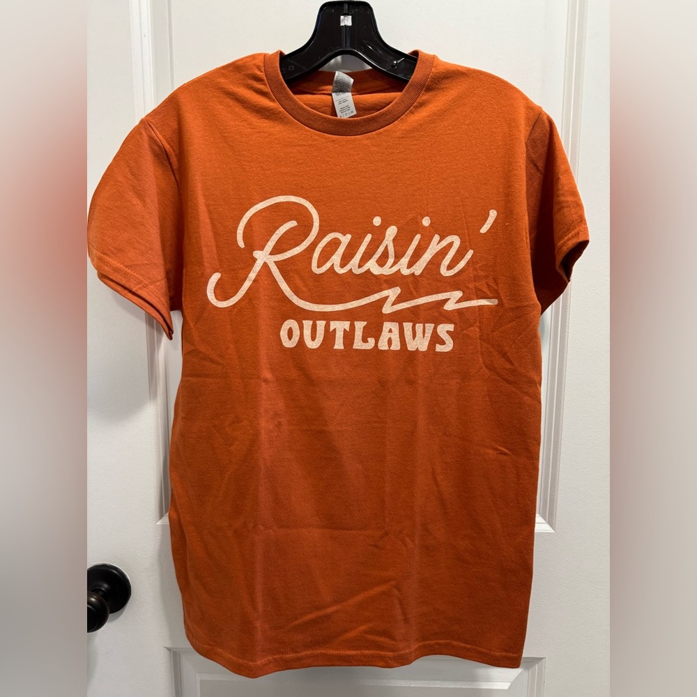 Orange Graphic T-Shirt “Raisin’ Outlaws’